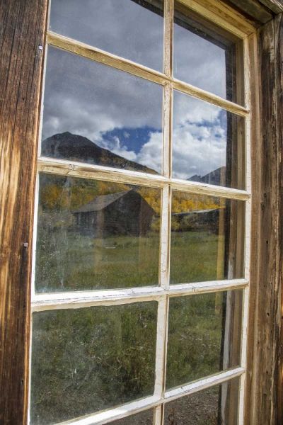 CO, Ashcroft Abandoned mining cabin window